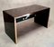 Lacquered Wood & Brass Desk by Jean Claude Mahey, 1970s, Image 8