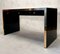 Lacquered Wood & Brass Desk by Jean Claude Mahey, 1970s, Image 9