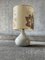 Vintage Enameled Stoneware Lamp with Herbarium Shade, Immagine 2