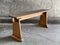 Brutalist Wooden Bench, 1950s 3