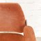 Space Age Armchair in Coral Chenille, 1970s, Image 10