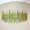 Chandelier with 330 Triedri in two-colored Murano Glass from Venini, 1950s 7