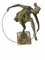 Art Deco Dancer with Hoop by Bruno Zach, Bronze on Marble Sculpture, 1920s, Immagine 14