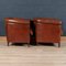 20th Century Dutch Sheepskin Leather Club Chairs, Set of 2, Image 18