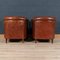 20th Century Dutch Sheepskin Leather Club Chairs, Set of 2, Image 19