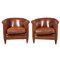 20th Century Dutch Sheepskin Leather Club Chairs, Set of 2 23