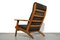 Oak GE 290 Highback Lounge Chair by Hans J. Wegner for Getama, Denmark, 1950s, Immagine 5