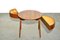 Round Teak Side Table or Sewing Table, Denmark, 1950s or 1960s, Image 5