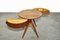Round Teak Side Table or Sewing Table, Denmark, 1950s or 1960s 4