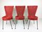 Rattan and Metal Chairs, 1950, Set of 3, Immagine 1