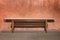 Vintage Wooden Coffee Table with Magazine Rack and Travertine Surfboard Top 5