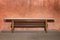 Vintage Wooden Coffee Table with Magazine Rack and Travertine Surfboard Top, Image 5