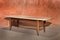 Vintage Wooden Coffee Table with Magazine Rack and Travertine Surfboard Top 1