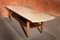 Vintage Wooden Coffee Table with Magazine Rack and Travertine Surfboard Top, Image 3