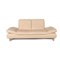 Rivoli Cream Leather Sofa from Koinor 1