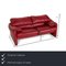 Maralunga Red Leather Sofa from Cassina 2