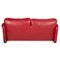 Maralunga Red Leather Sofa from Cassina 10