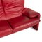Maralunga Red Leather Sofa from Cassina 4