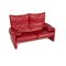 Maralunga Red Leather Sofa from Cassina 3