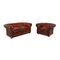Chesterfield Centurion Brown Leather Sofa and Armchair, Set of 2, Immagine 1