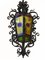 Large French Arts and Crafts Wrought Iron Lantern, 1900s 4