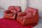 Brown Leather Armchairs, 1970s, Set of 2, Image 2