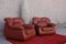 Brown Leather Armchairs, 1970s, Set of 2, Image 4