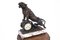 Roaring of the Lion Mantel Clock in Bronze and Marble, France, 1880s 7