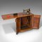 Antique English Walnut Sewing Machine Cabinet or Machinist Console, 1920s, Image 2