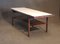 Vintage Scandinavian Coffee Table with Reversible Top in Laminated Teak and White Textured Formica 1