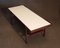 Vintage Scandinavian Coffee Table with Reversible Top in Laminated Teak and White Textured Formica, Immagine 2