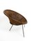 Mid-Century Italian Tripod Basket Chair in Wicker by Roberto Mango 3