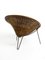 Mid-Century Italian Tripod Basket Chair in Wicker by Roberto Mango, Image 14