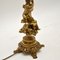 Antique French Gilt Metal and Glass Cherub Table Lamp, Image 8