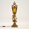 Antique French Gilt Metal and Glass Cherub Table Lamp, Image 2