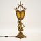 Antique French Gilt Metal and Glass Cherub Table Lamp 9