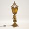 Antique French Gilt Metal and Glass Cherub Table Lamp 3