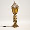Antique French Gilt Metal and Glass Cherub Table Lamp, Image 3