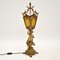 Antique French Gilt Metal and Glass Cherub Table Lamp, Immagine 12