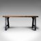 Antique Victorian English Foundry Table in Pine & Iron, Image 6
