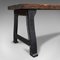 Antique Victorian English Foundry Table in Pine & Iron 11