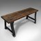 Antique Victorian English Foundry Table in Pine & Iron 7