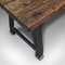 Antique Victorian English Foundry Table in Pine & Iron 8