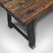 Antique Victorian English Foundry Table in Pine & Iron, Image 8