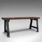 Antique Victorian English Foundry Table in Pine & Iron 1