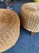 Italian Rattan and Wood Poufs, 1970s, Set of 2, Immagine 7