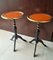 French Side Tables in Leather and Gold Leaf, Set of 2, Imagen 2