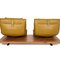 Green & Yellow Leather & Wood Free Motion Sofa from Koinor 12