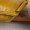 Green & Yellow Leather & Wood Free Motion Sofa from Koinor 5