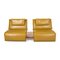 Green & Yellow Leather & Wood Free Motion Sofa from Koinor 1